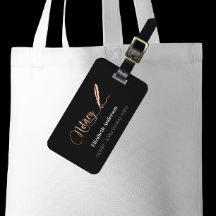 Notar-Kreditunterzeichnung Agent schwarze Rose Gol Gepäckanhänger