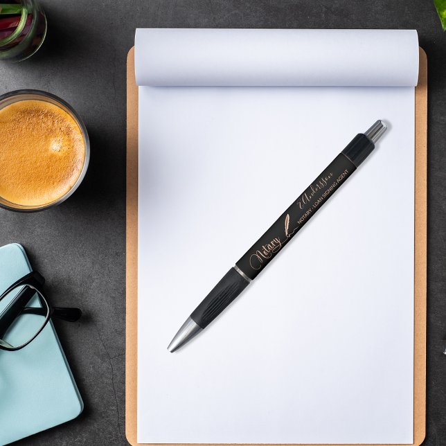 Notar-Kreditunterzeichnung Agent schwarze Rose Gol Kugelschreiber (Von Creator hochgeladen)