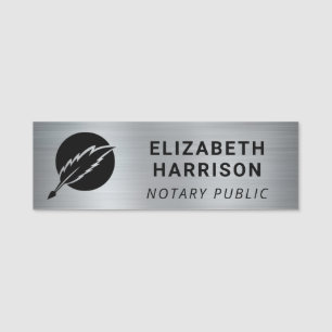 Notar Logo Silber Namensschild