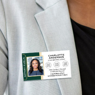 Notar-Magnet-Name-Tag mit individuellem Foto in Gr Namenschild