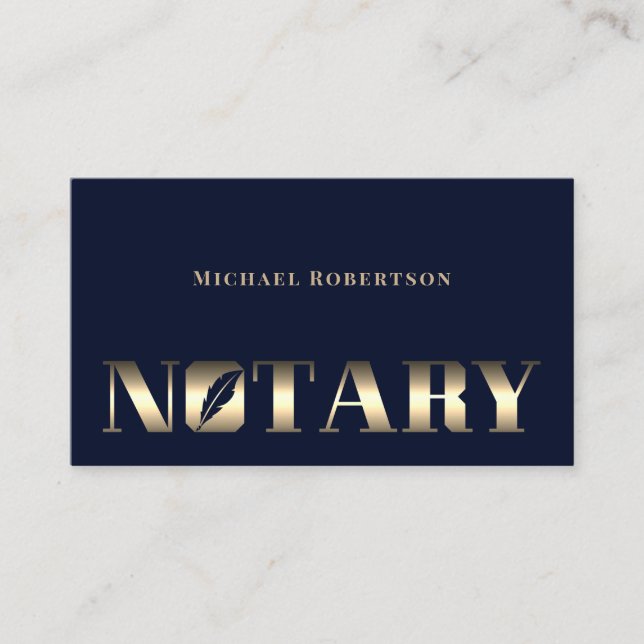 Notar minimalistisch elegant visitenkarte (Vorderseite)