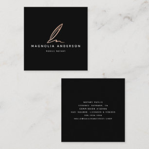 Notar Öffentlich Beglaubigender Agent Rose Gold Fo Quadratische Visitenkarte