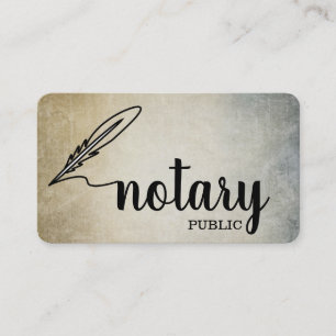 Notar Öffentlich Elegante Schrift Klar Visitenkarte