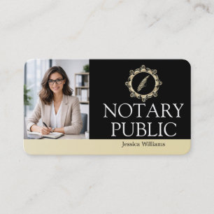 Notar Öffentlich Elegante Schrift Klar Visitenkarte