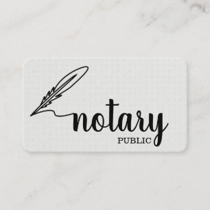 Notar Öffentlich Elegante Schrift Klar Visitenkarte