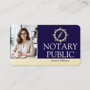 Notar Öffentlich Elegante Schrift Klar Visitenkarte