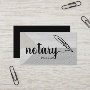 Notar Öffentlich Elegante Schrift Plain Visitenkarte