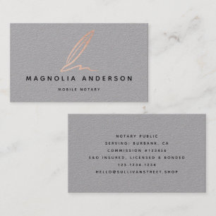 Notar Öffentlich Unterzeichnungsbevollmächtigter R Visitenkarte