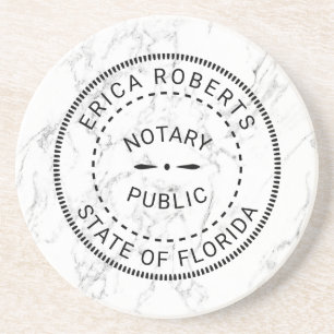Notar öffentliche Briefmarke Elegante moderne Mar Getränkeuntersetzer