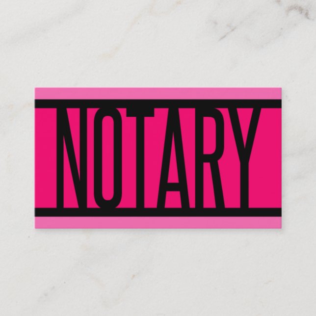 Notar Pink Striping Business Card Visitenkarte (Vorderseite)
