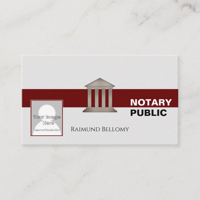 Notar Public Business Card Visitenkarte (Vorderseite)