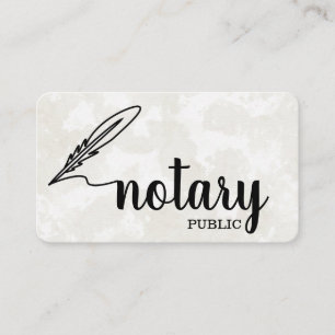 Notar Public Elegant Script Schlicht Visitenkarte