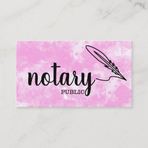 Notar Public Elegant Script Schlicht Visitenkarte