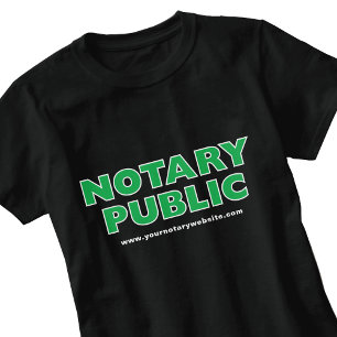 Notar Public Green Black Personalisiert T - Shirt