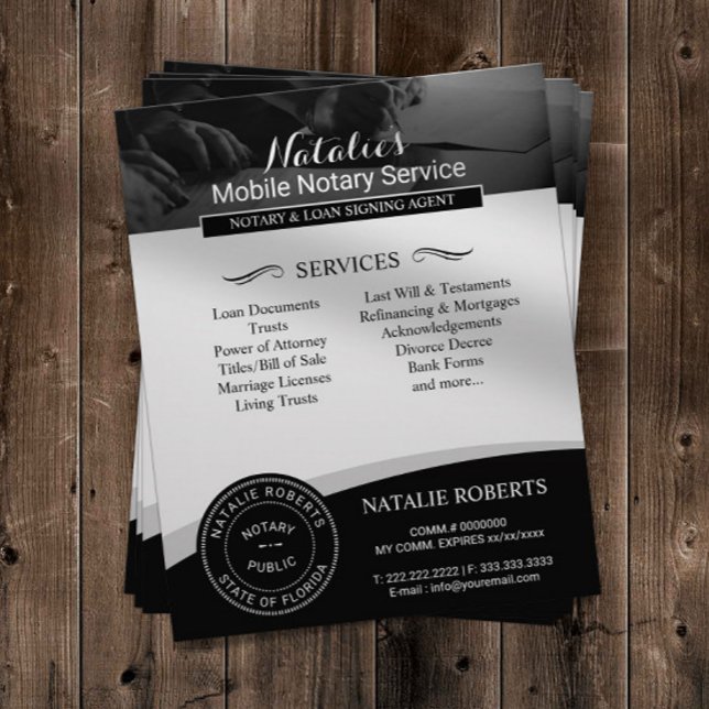 Notar Public Loan Signature Agent Fotografie Flyer (Von Creator hochgeladen)