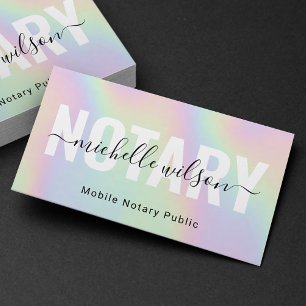 Notar Public Loan Signing Agent Klassische Typogra Visitenkarte