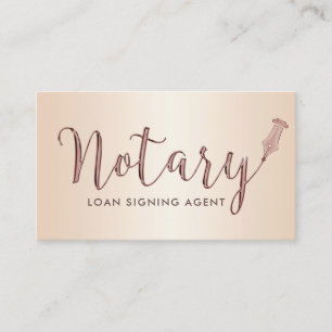 Notar Public Loan Signing Agent Modern Pearl Visitenkarte