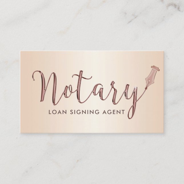 Notar Public Loan Signing Agent Modern Pearl Visitenkarte (Vorderseite)