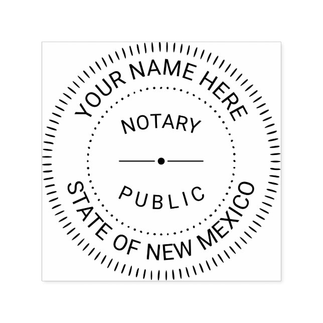 Notar Public New Mexico Permastempel (Design)