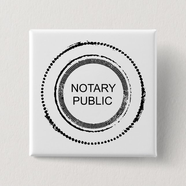 Notar Public Not Round Siegel Button (Vorderseite)