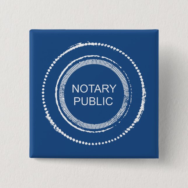 Notar Public Not Round Siegel Button (Vorderseite)