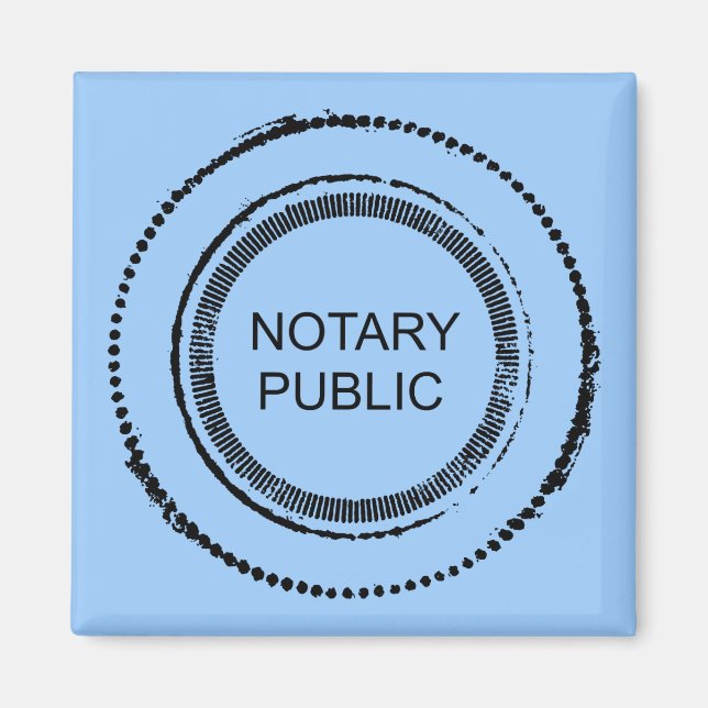 Notar Public Not Round Siegel Magnet (Vorne)