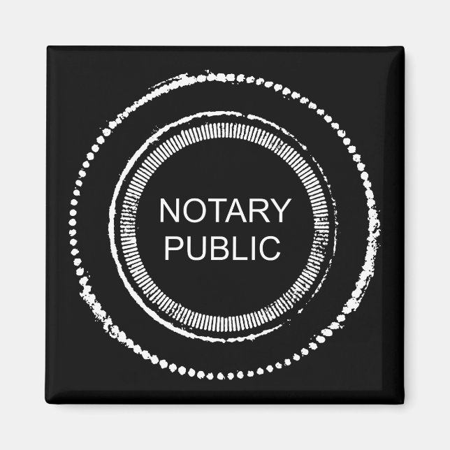 Notar Public Not Round Siegel Magnet (Vorne)