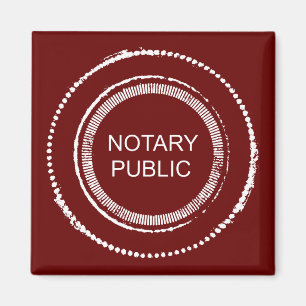 Notar Public Not Round Siegel Magnet