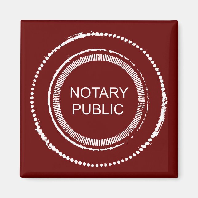 Notar Public Not Round Siegel Magnet (Vorne)