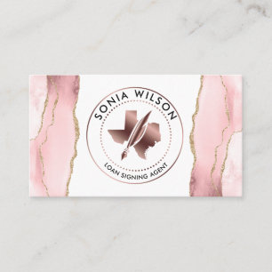 Notar Public Texas Briefmarke Darlehen Unterzeichn Visitenkarte