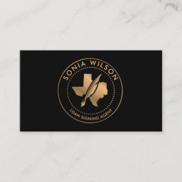 Notar Public Texas Briefmarke Darlehen Unterzeichn Visitenkarte