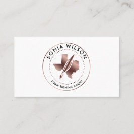 Notar Public Texas Briefmarke Darlehen Unterzeichn Visitenkarte