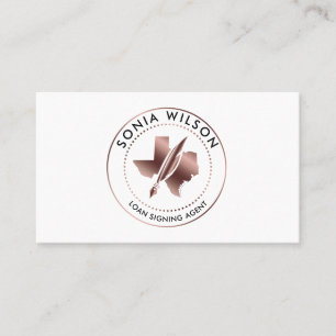 Notar Public Texas Briefmarke Darlehen Unterzeichn Visitenkarte