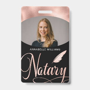 Notar Rose Gold Typografie Foto Ausweis