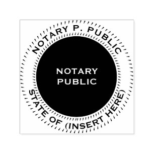 Notar Schwarz-weiß Permastempel