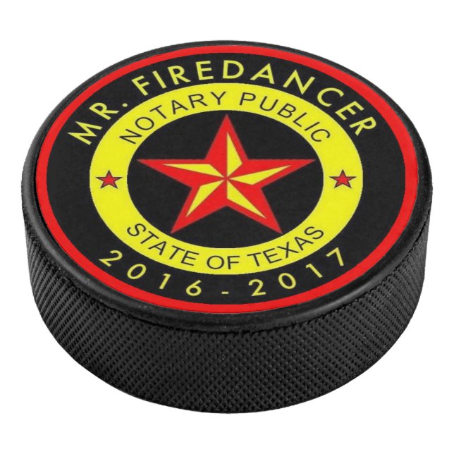 Notar-Siegel Herr-Firedancer Dallas Texas Eishockey Puck (3/4)