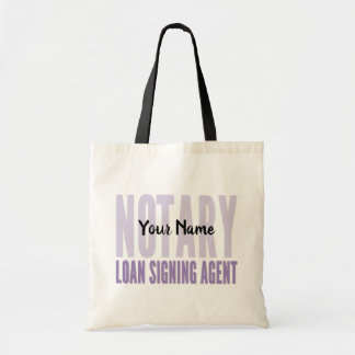 Notar-Signatur-Agent Lila Schriftart kundenspezifi Tragetasche