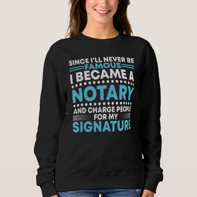 Notar-Signatur Sweatshirt (Vorderseite)