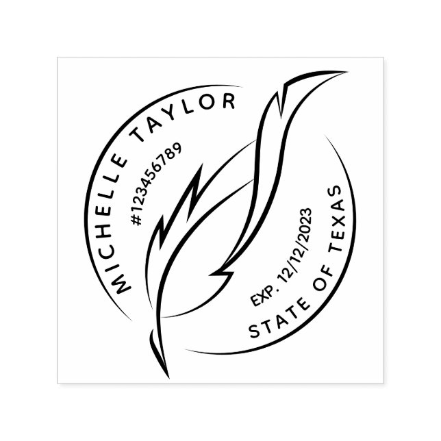 Notar Signature Agent Beruflich Moderne Röhre Permastempel (Design)