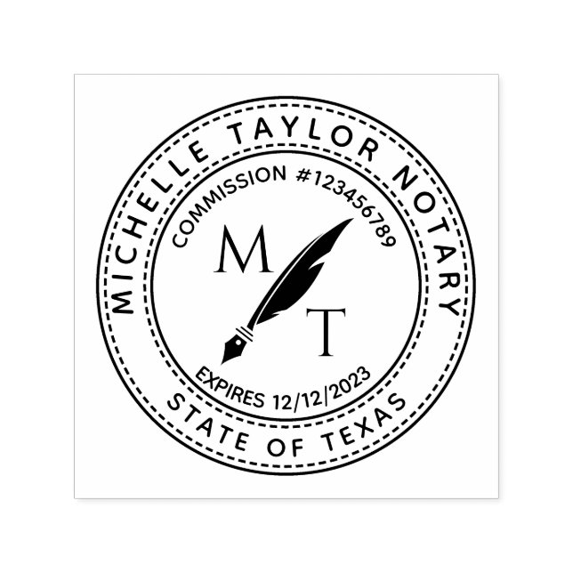 Notar Signature Agent Beruflich Moderne Röhre Permastempel (Design)