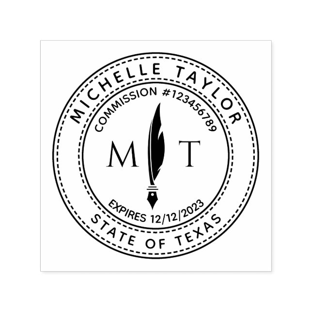 Notar Signature Agent Beruflich Moderne Röhre Permastempel (Design)