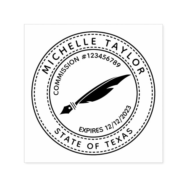 Notar Signature Agent Beruflich Moderne Röhre Permastempel (Design)