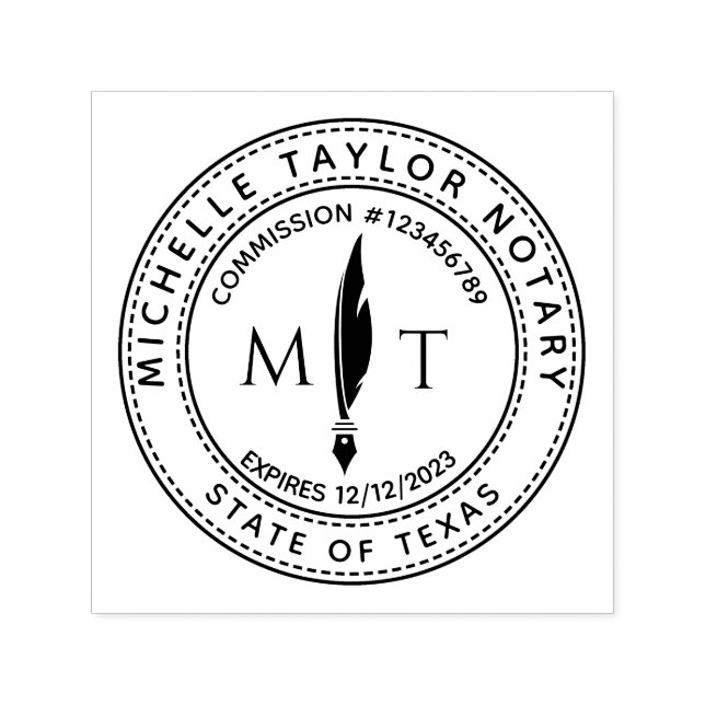 Notar Signature Agent Beruflich Moderne Röhre Permastempel (Design)