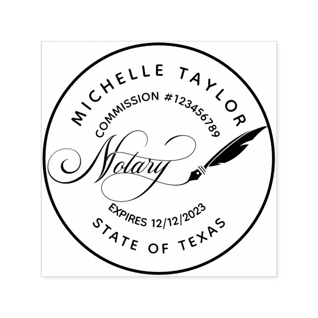 Notar Signature Agent Beruflich Moderne Röhre Permastempel (Design)