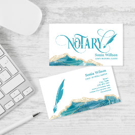 Notar Signature Agent Moderner Aquamariner Agate B Visitenkarte