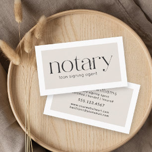 Notar Signing Agent Moderner Minimalistischer Visitenkarte