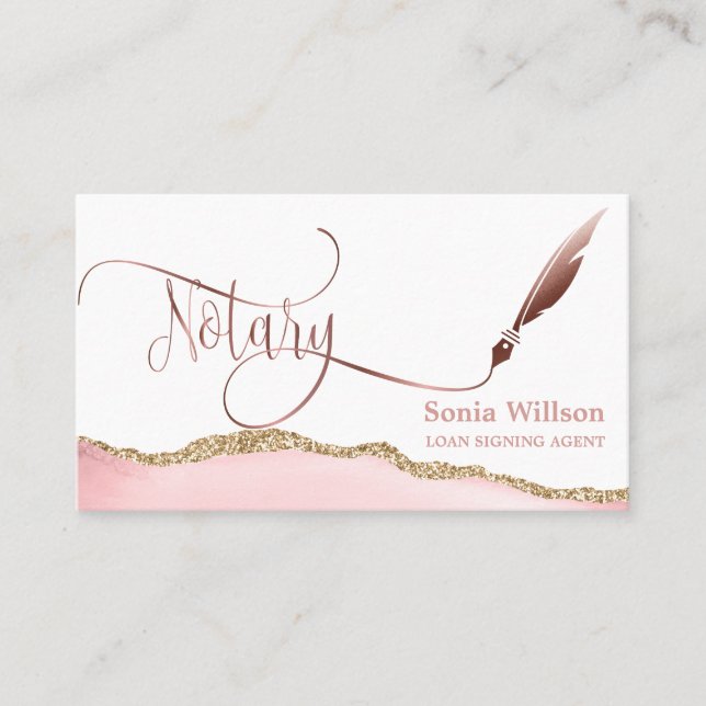 Notar Signing Agent Moderner QR-Code Visitenkarte (Vorderseite)