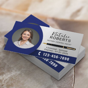 Notar- und Darlehensunterschrift Agent Modernes Na Visitenkarte