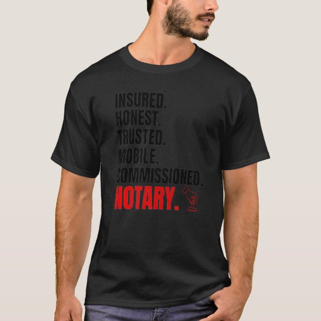 Notar Unterschrift Agent Notar Notar Notari Notari T-Shirt (Vorderseite)