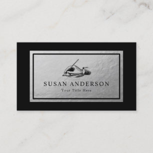 Notar - Writer Imitats Silver Foil Business Card Visitenkarte
